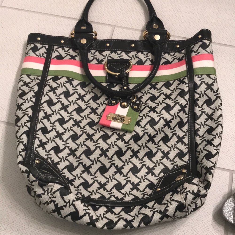 Juicy Couture strip bear tote